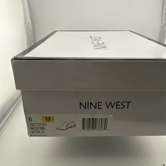 Nine West Women's Lightning Suede Loafers Natural Suede Size‎ 6 NWB - Picture 8 of 9